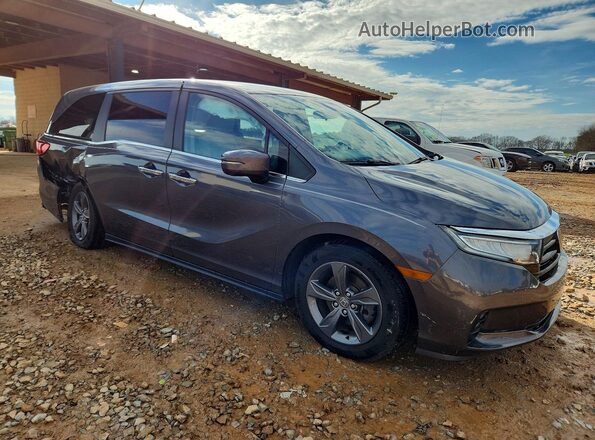 5FNRL6H56MB007558 2021 HONDA ODYSSEY Серый Передняя правая четверть