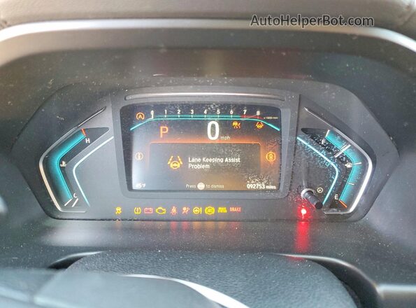 5FNRL6H72NB034436 2022 HONDA ODYSSEY White Вид щитка приладів