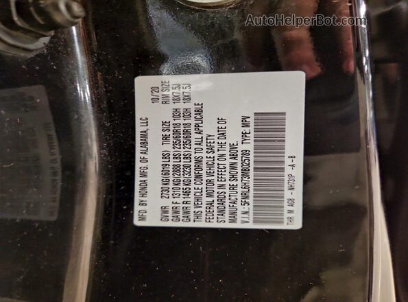 5FNRL6H73MB025789 2021 HONDA ODYSSEY Черный 