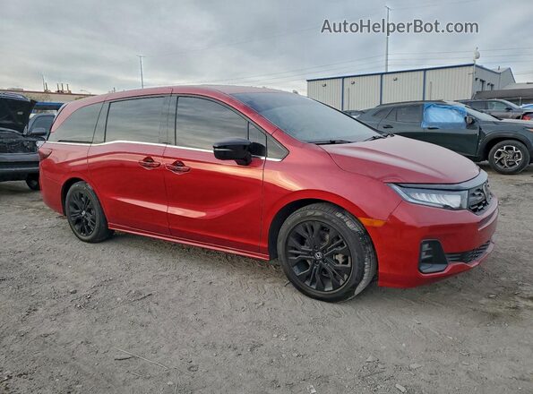 5FNRL6H78SB003428 2025 HONDA ODYSSEY Красный Передняя правая четверть