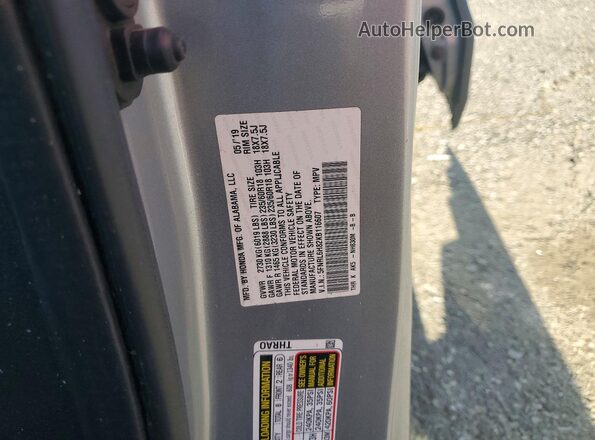 5FNRL6H82KB116607 2019 HONDA ODYSSEY Gray Widok komory silnika