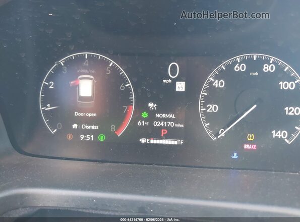 5FNRL6H87SB001422 2025 HONDA ODYSSEY White Widok tylnych siedzeń