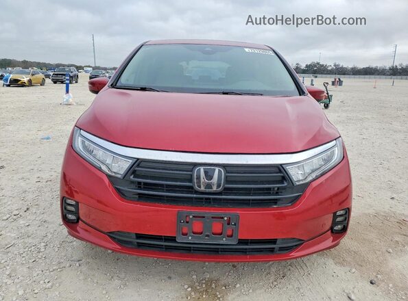 5FNRL6H88NB066932 2022 HONDA ODYSSEY Red Front view
