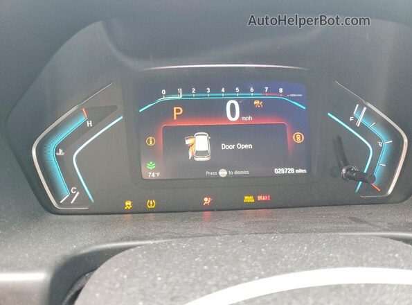5FNRL6H88NB066932 2022 HONDA ODYSSEY Red Instrument cluster view