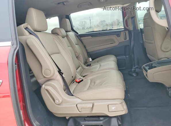 5FNRL6H88NB066932 2022 HONDA ODYSSEY Red Rear interior view