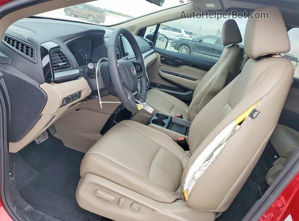 5FNRL6H88NB066932 2022 HONDA ODYSSEY Red Front interior view