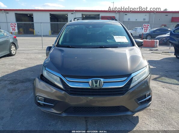 5FNRL6H9XJB065784 2018 HONDA ODYSSEY Brown Вид щитка приладів