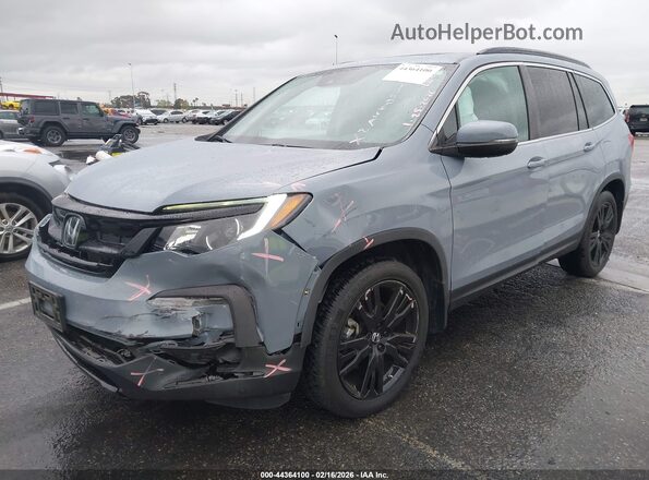 5FNYF5H2XNB018017 2022 HONDA PILOT Gray Front left