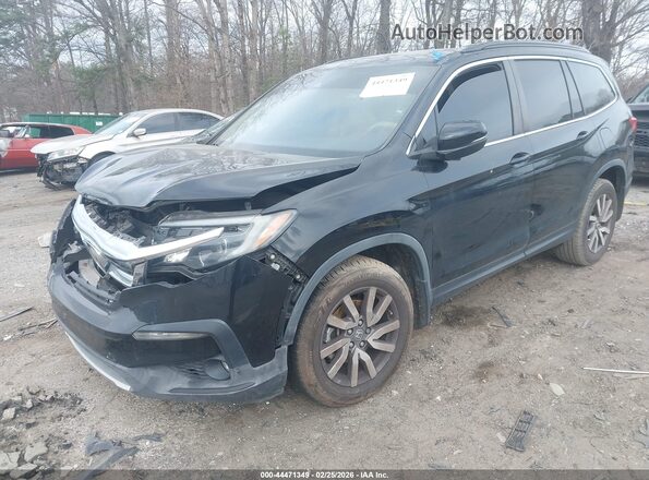 5FNYF5H57KB041339 2019 HONDA PILOT Черный Передняя левая четверть