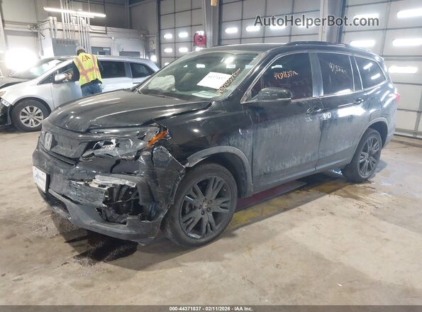 5FNYF6H20MB096746 2021 HONDA PILOT Black Առջևի ձախ երեք քառորդ տեսարան