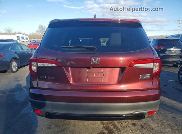 5FNYF6H25NB081189 2022 HONDA PILOT Burgundy Вид ззаду