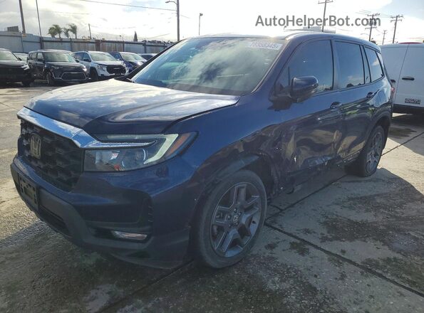 5FNYF7H5XNB003524 2022 HONDA PASSPORT Blue Tył lewy