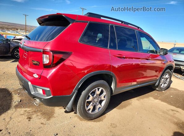 5FNYF8H66PB001593 2023 HONDA PASSPORT Red Tył prawy