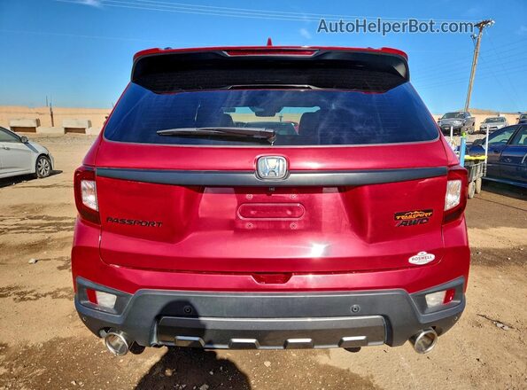5FNYF8H66PB001593 2023 HONDA PASSPORT Red Widok z tyłu