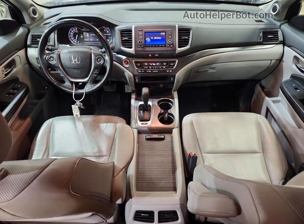 5FPYK3F56HB005290 2017 HONDA RIDGELINE Синий Вид панели приборов
