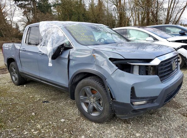 5FPYK3F73NB503010 2022 HONDA RIDGELINE Gray Przód prawy