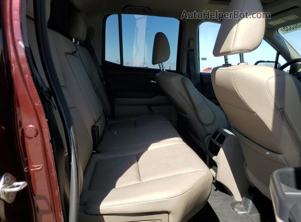 5FPYK3F79HB030783 2017 HONDA RIDGELINE Burgundy Rear seats view