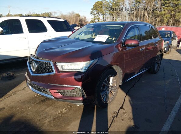 5FRYD3H5XHB004481 2017 ACURA MDX Maroon Front left