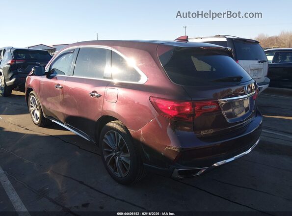5FRYD3H5XHB004481 2017 ACURA MDX Maroon Rear left