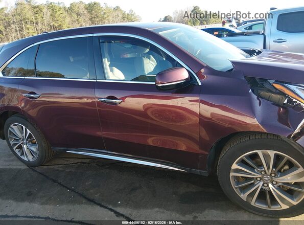 5FRYD3H5XHB004481 2017 ACURA MDX Maroon Rear interior view
