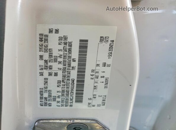 5LMCJ1C91HUL62443 2017 LINCOLN MKC White 