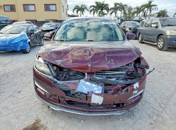 5LMCJ2C98HUL32796 2017 LINCOLN MKC Maroon Widok z tyłu