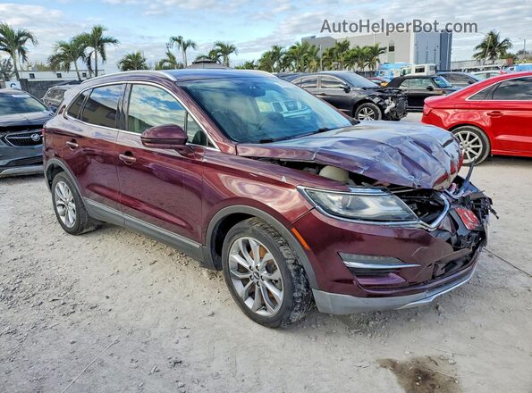 5LMCJ2C98HUL32796 2017 LINCOLN MKC Maroon Widok z przodu