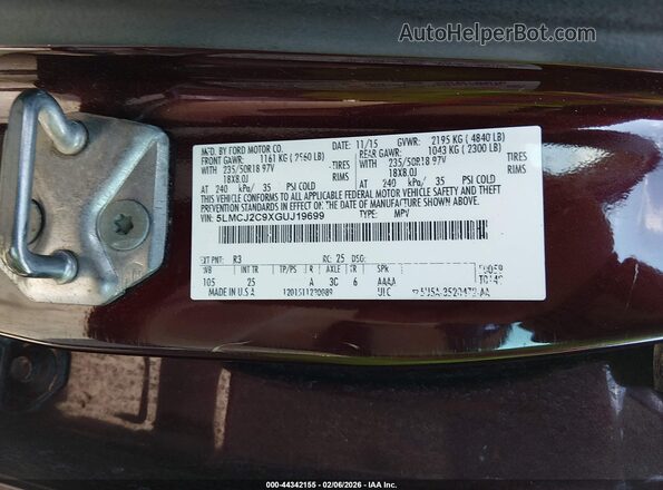 5LMCJ2C9XGUJ19699 2016 LINCOLN MKC Red Вид підкапотного простору
