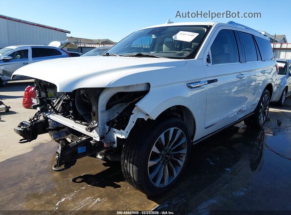 5LMJJ2LT0MEL20441 2021 LINCOLN NAVIGATOR White Առջևի ձախ երեք քառորդ տեսարան