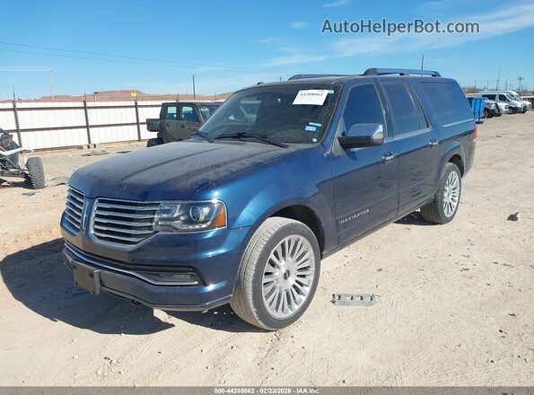 5LMJJ3HT0HEL12277 2017 LINCOLN NAVIGATOR L Синий Передняя левая четверть