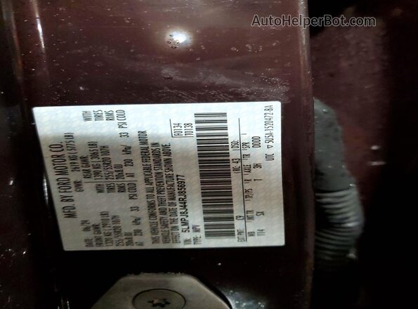 5LMPJ8J44RJ856977 2024 LINCOLN NAUTILUS Темно-бордовый Вид наклейки с VIN-кодом