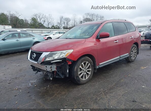 5N1AR2MN7GC610350 2016 NISSAN PATHFINDER Красный Передняя левая четверть