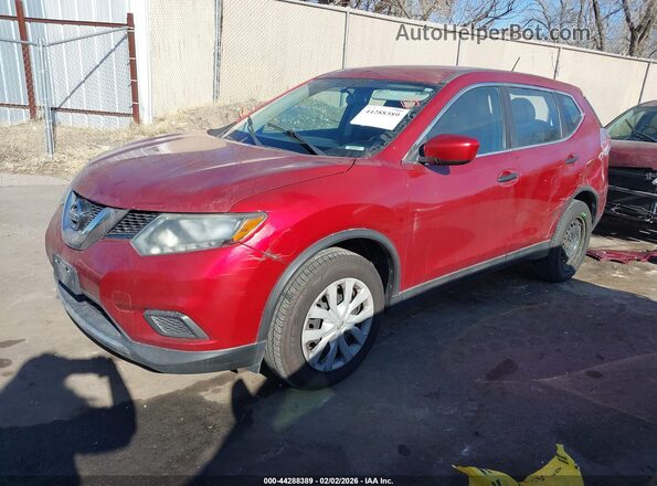 5N1AT2MT0GC741880 2016 NISSAN ROGUE Red წინა მარცხენა ხედი სამი მეოთხედიდან