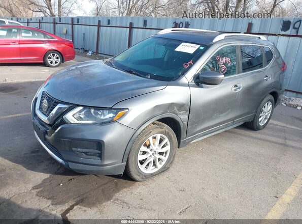 5N1AT2MV0JC706362 2018 NISSAN ROGUE Gray Առջևի ձախ երեք քառորդ տեսարան