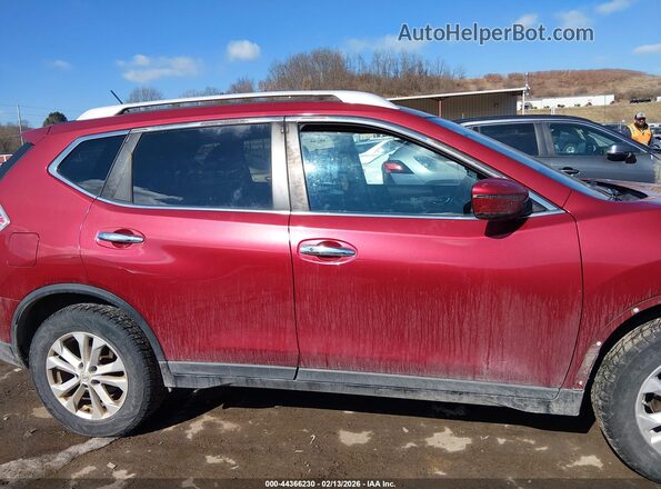 5N1AT2MV1GC774310 2016 NISSAN ROGUE Red Widok wnętrza z tyłu