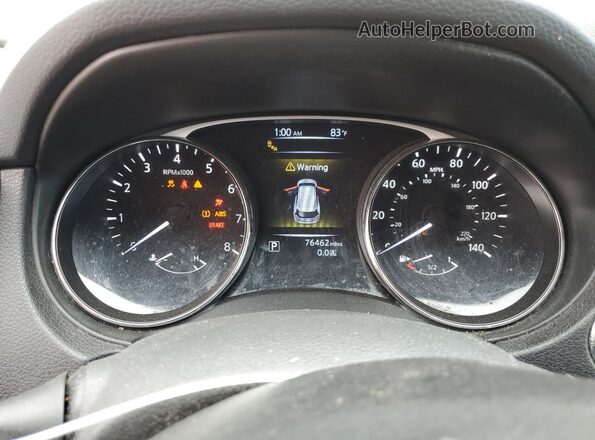 5N1AT2MV6GC831729 2016 NISSAN ROGUE Red Սարքավորումների վահանակի տեսք