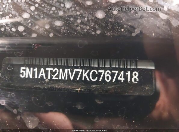 5N1AT2MV7KC767418 2019 NISSAN ROGUE Black 