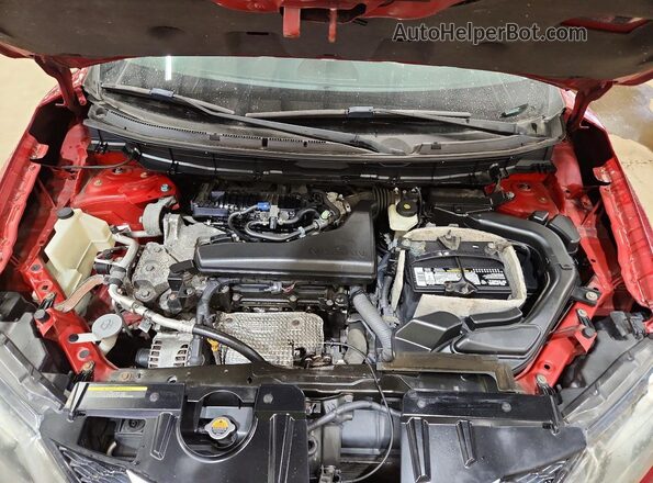 5N1AT2MV8GC777351 2016 NISSAN ROGUE Red Вид підкапотного простору