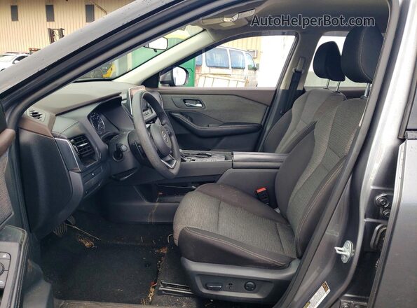 5N1AT3BA0MC828195 2021 NISSAN ROGUE Серый Вид салона спереди