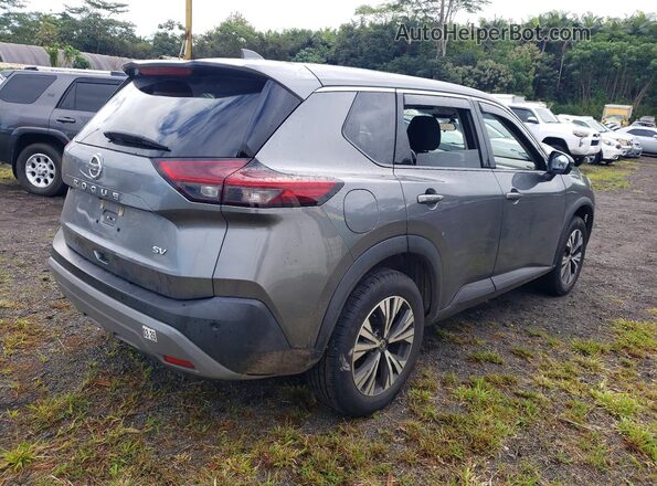5N1AT3BA0MC828195 2021 NISSAN ROGUE Серый Задняя правая четверть