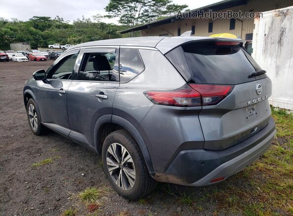 5N1AT3BA0MC828195 2021 NISSAN ROGUE Серый Задняя левая четверть