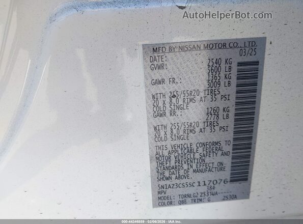 5N1AZ3CS5SC117076 2025 NISSAN MURANO White 
