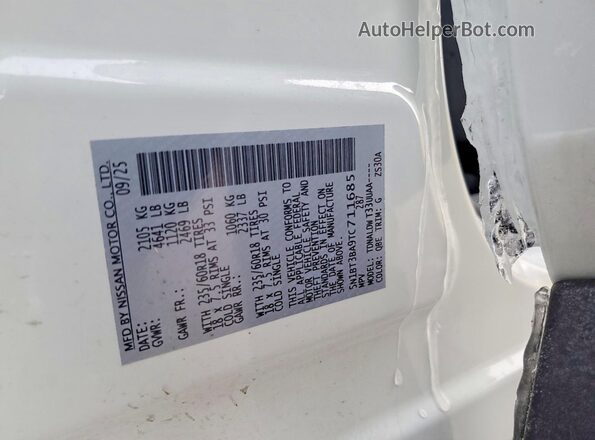 5N1BT3BA9TC711685 2026 NISSAN ROGUE Белый 