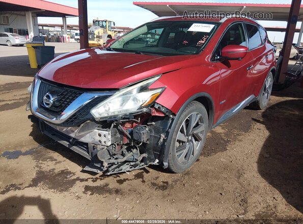 5N1CZ2MGXGN154410 2016 NISSAN MURANO HYBRID Красный Передняя левая четверть