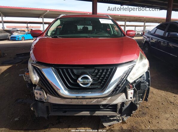 5N1CZ2MGXGN154410 2016 NISSAN MURANO HYBRID Красный Вид задней части салона