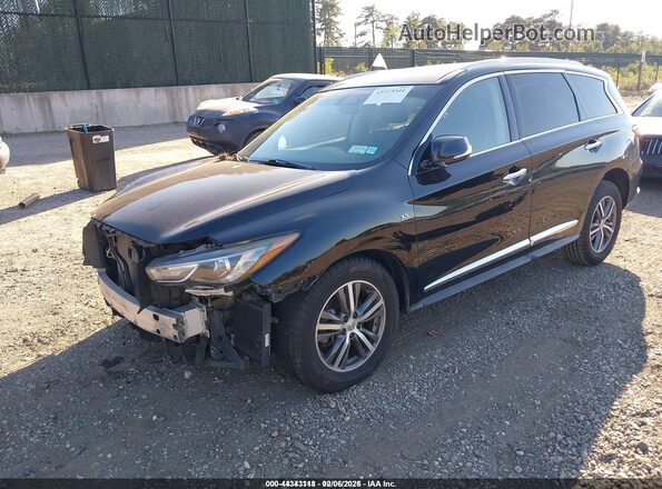 5N1DL0MM0HC522932 2017 INFINITI QX60 Black წინა მარცხენა ხედი სამი მეოთხედიდან