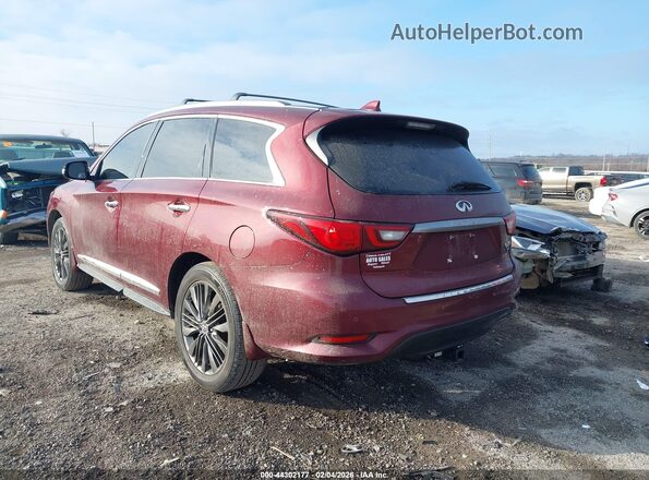 5N1DL0MM3KC510586 2019 INFINITI QX60 Burgundy Հետևի ձախ