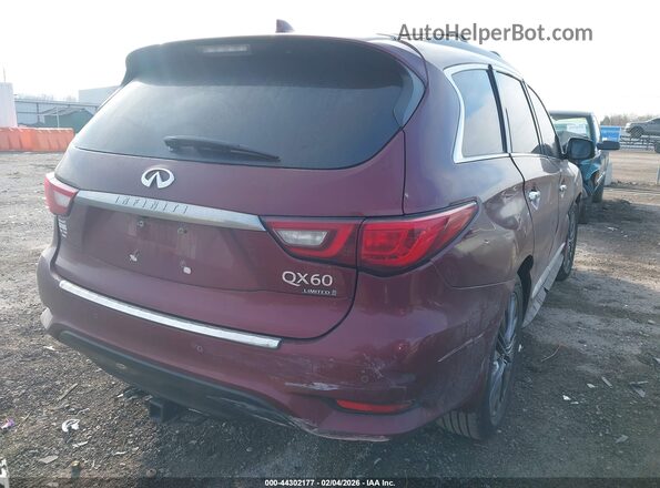 5N1DL0MM3KC510586 2019 INFINITI QX60 Burgundy Հետևի աջ