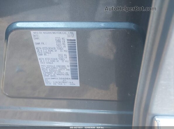 5N1DL0MM9JC504984 2018 INFINITI QX60 Синий Вид подкапотного пространства