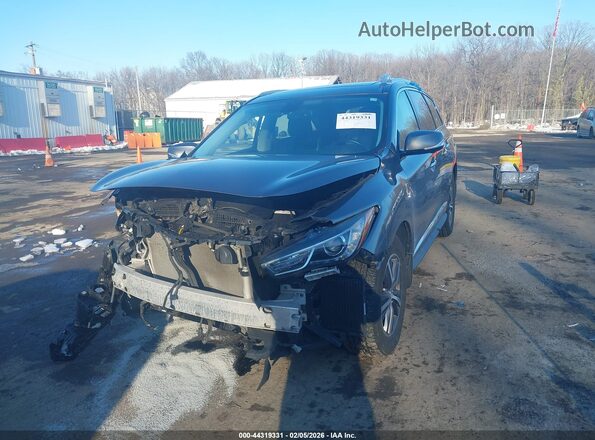 5N1DL0MM9JC504984 2018 INFINITI QX60 Синий Передняя левая четверть